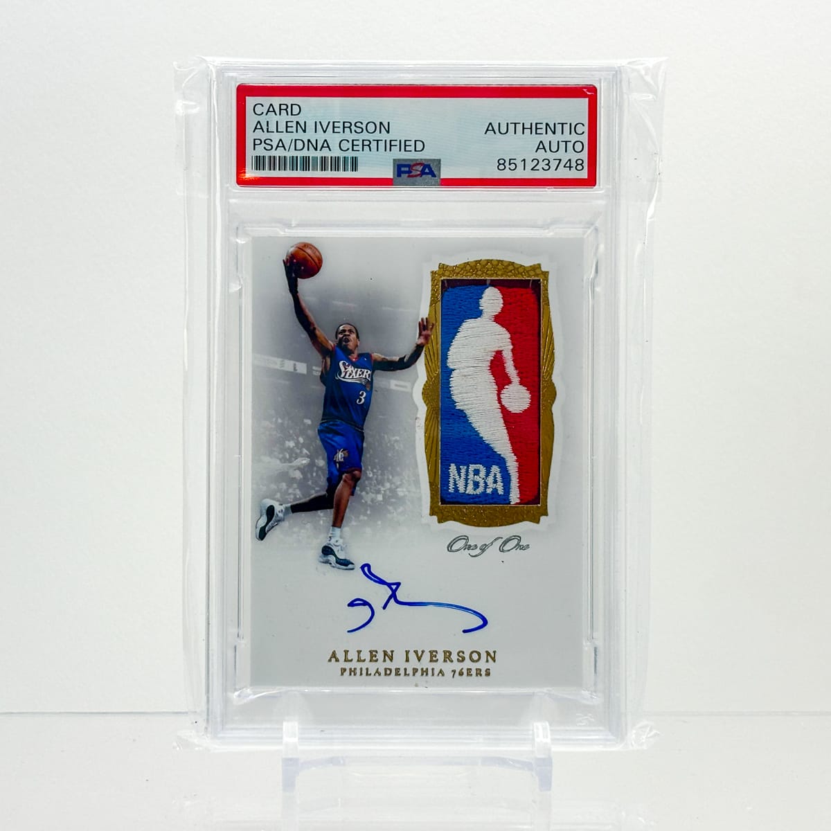Allen Iverson Autographed Card w/ NBA Logoman 1/1 | Reclaim